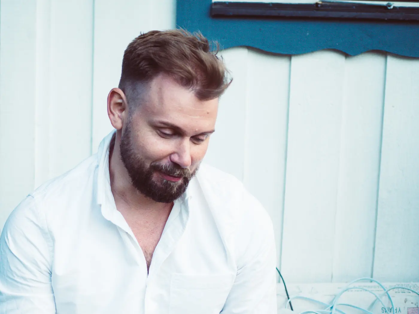 John Wasmuth in a white shirt